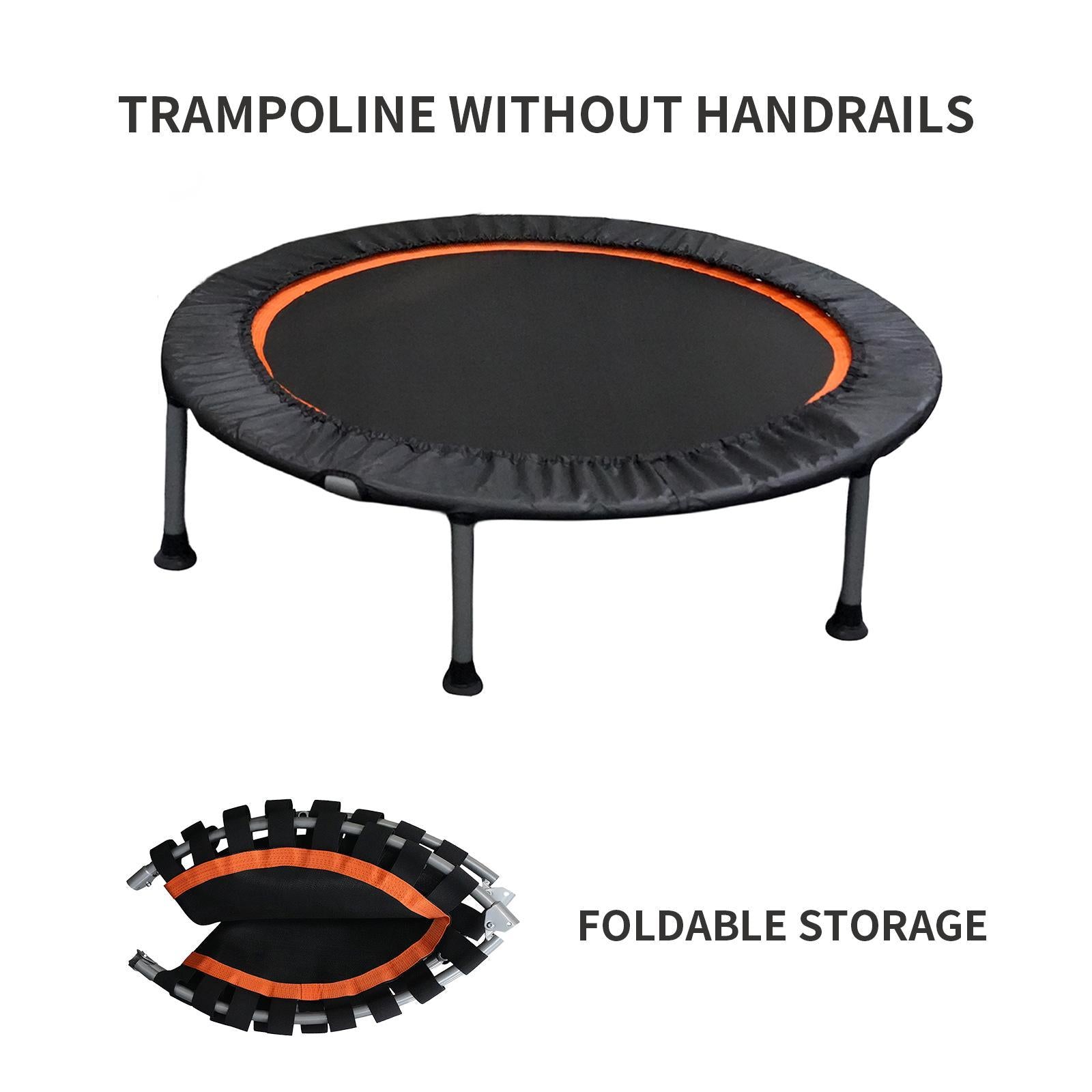 Compact rebounder trampoline for weight loss and cardio exercise