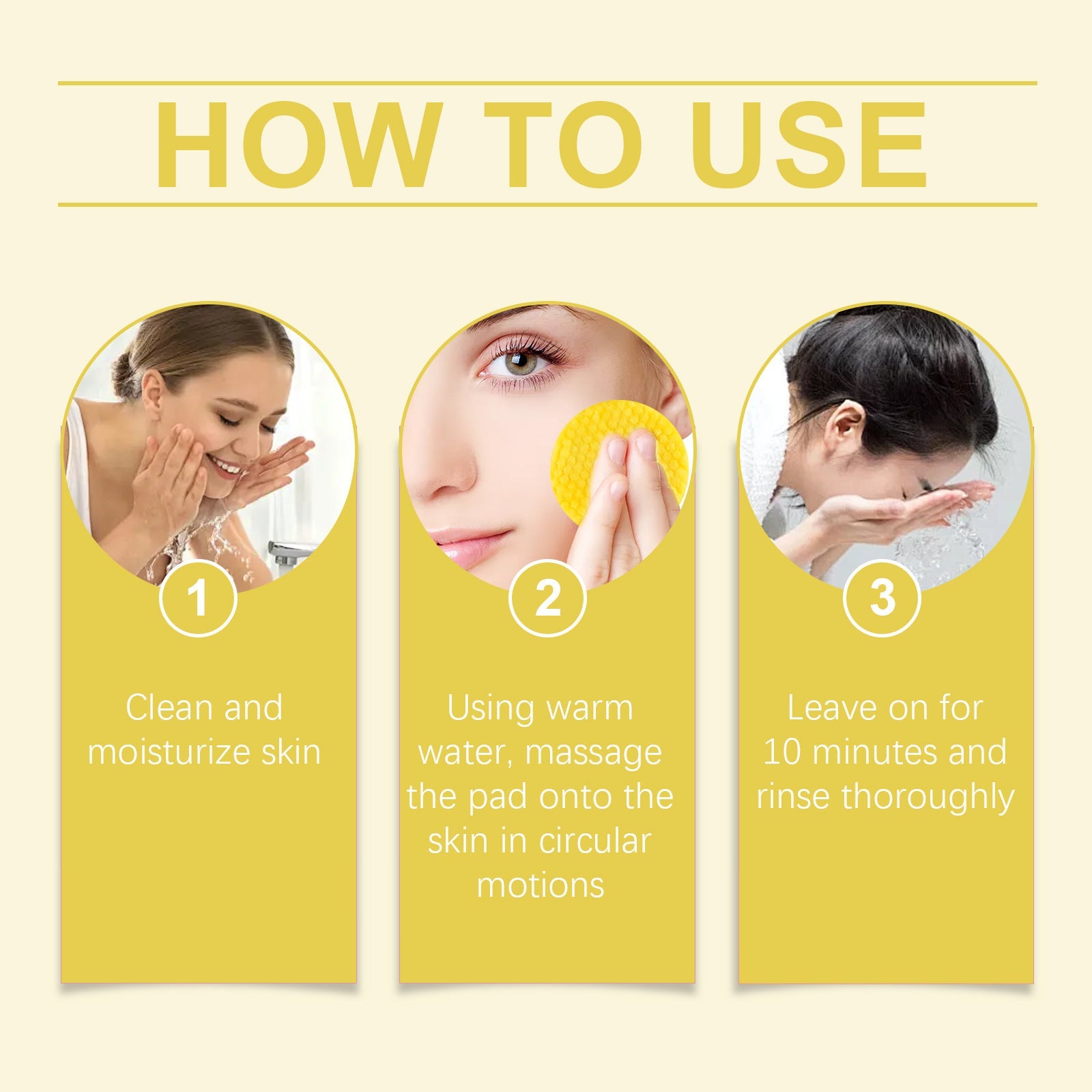 HOYGI Turmeric Acid Cleansing Pad Face Skin Pore Cleansing Makeup Remover Gentle Exfoliating Cleansing Pad cj dropshipping