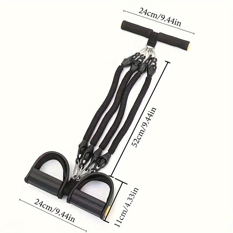 A Set Of Adjustable Resistance Tension Bands With Foot Pedals And Handles, High Resistance Level, Anti Fall, Suitable For Fitness Training, Body Stretching, And Abdominal Muscle Exercises Danny's Store