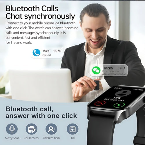 Smart Watch Women Men Fitness Tracker Heart Rate For  Android Waterproof Danny's Store