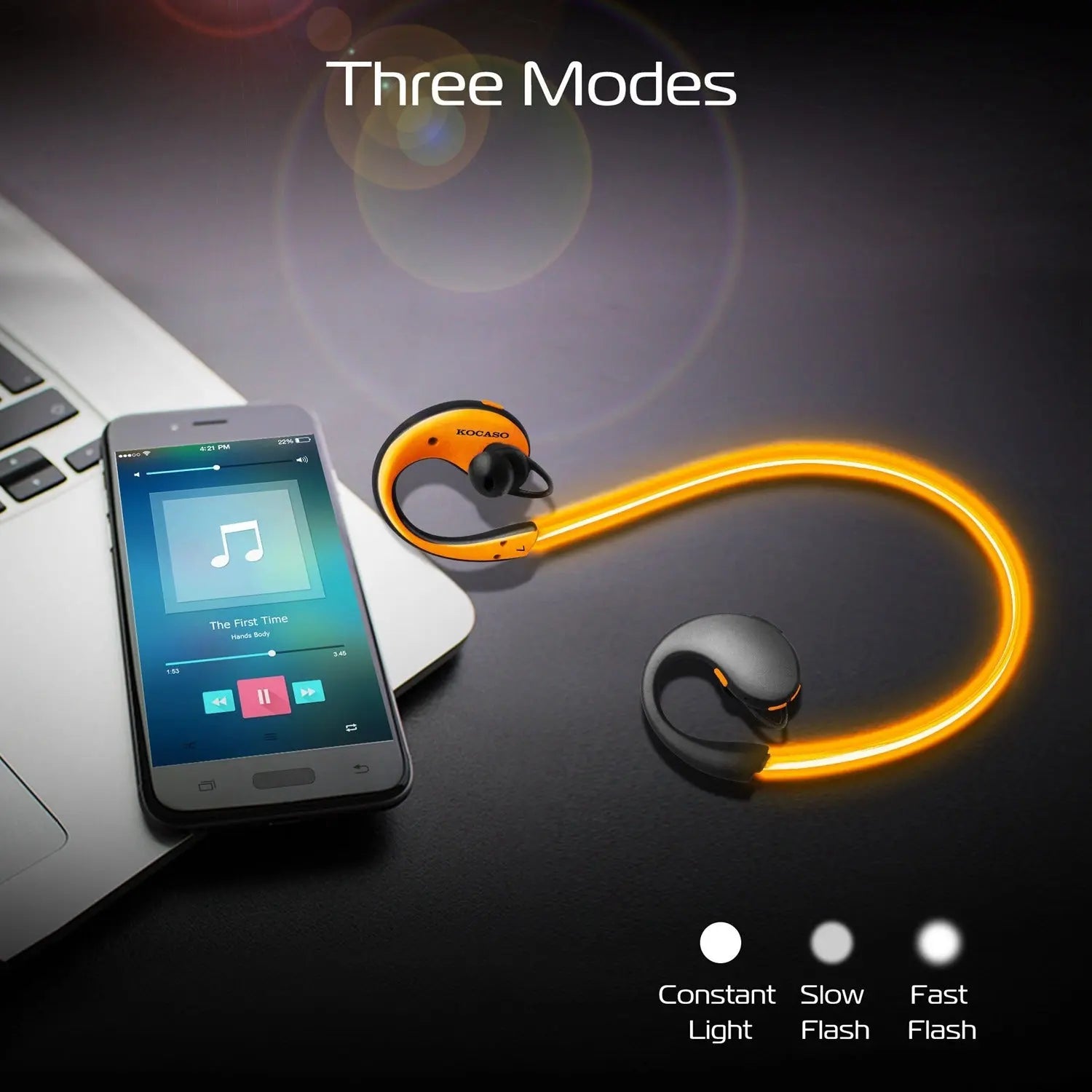 1Pc Wireless Sports Headsets Wireless V4.1 Neckband Earphones HD Stereo Sweat-proof Headphones Earbuds With  LED Light Mic 8Hrs Work Running cj dropshipping