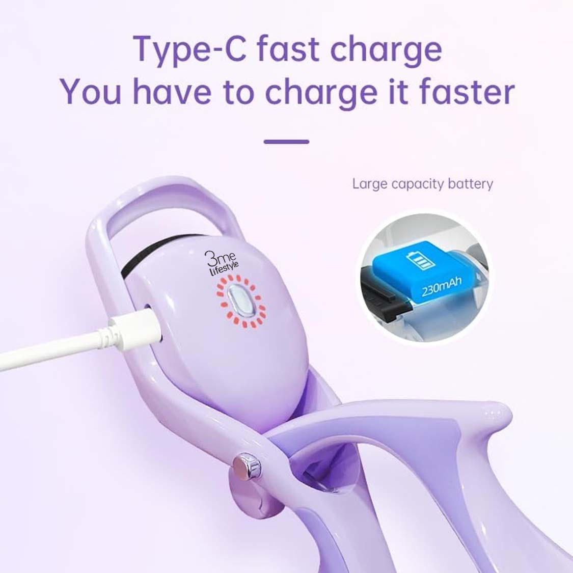 3 Temperature Control Heated Eyelash Curlers Elevate Your Lash, Rapid Heat-up, USB Rechargeable, Natural Curling 24H Long Lasting For Women Gift Danny's Store