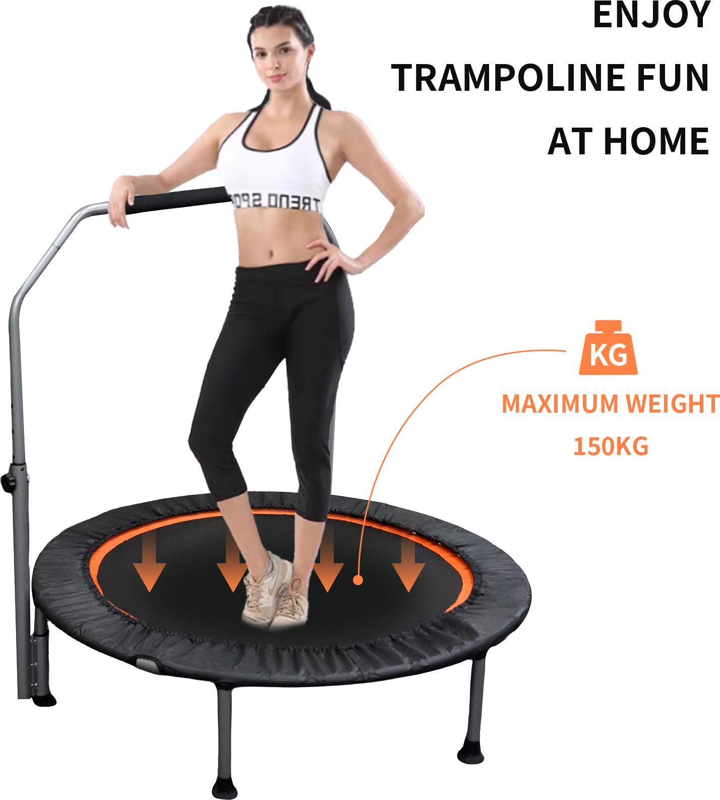 Portable mini trampoline for home and outdoor cardio workouts