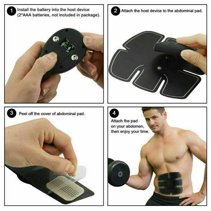Unisex ab stimulator belt for core strength and fat loss.
