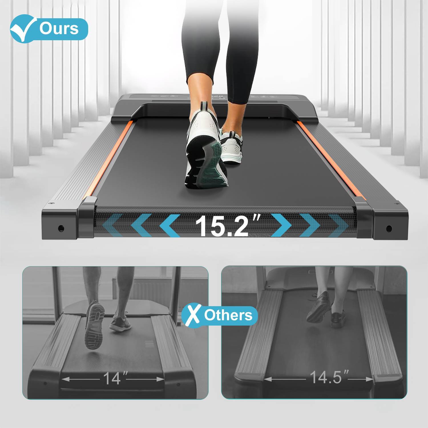 Walking Pad Under Desk Treadmill LED Display And Remote Control Portable Treadmill Danny's Store