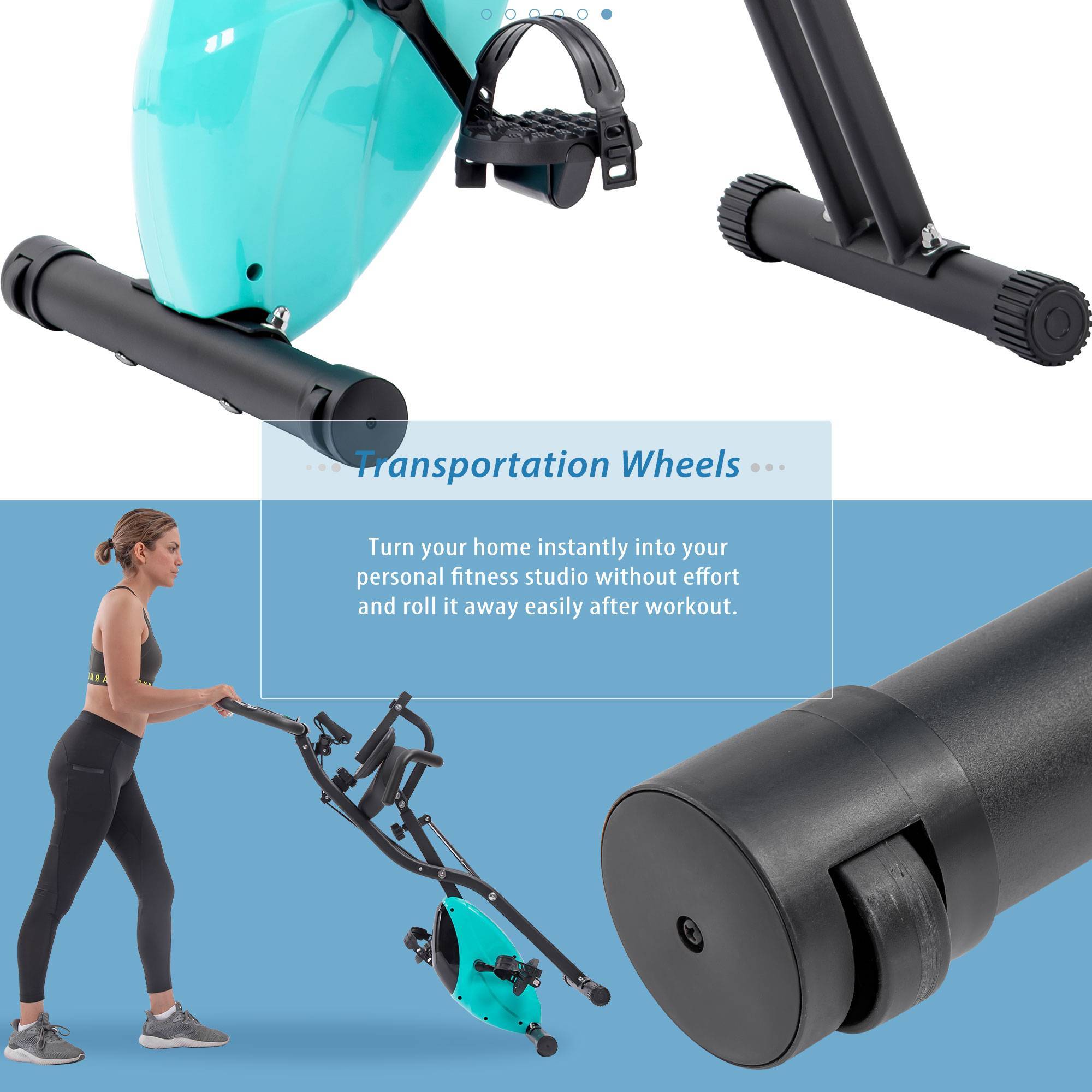 Adjustable padded seat exercise bike for adults