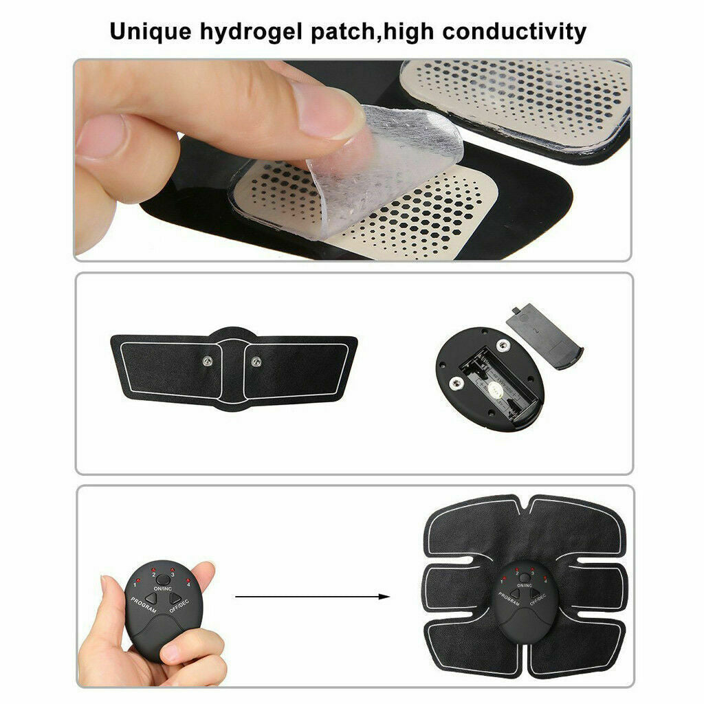 Portable electric ab toner for belly shaping and fitness,