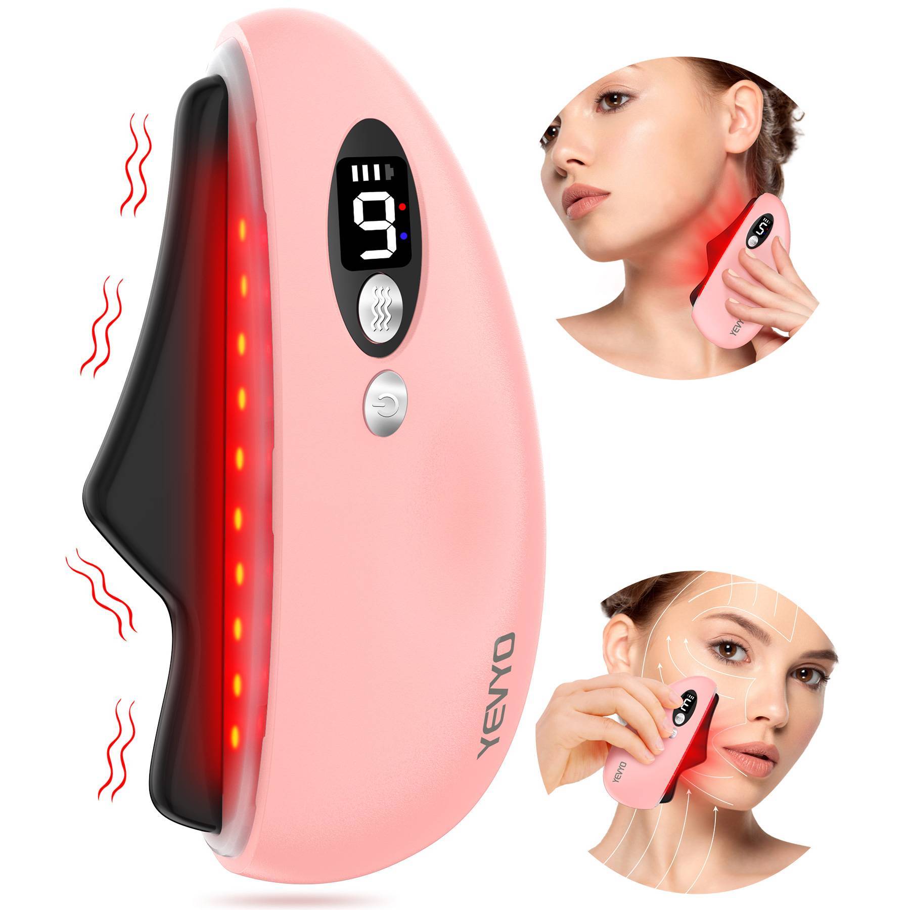 Gua Sha Facial Tool, Electric Black Obsidian Guasha Tool Massage Gua Sha Stone Danny's Store