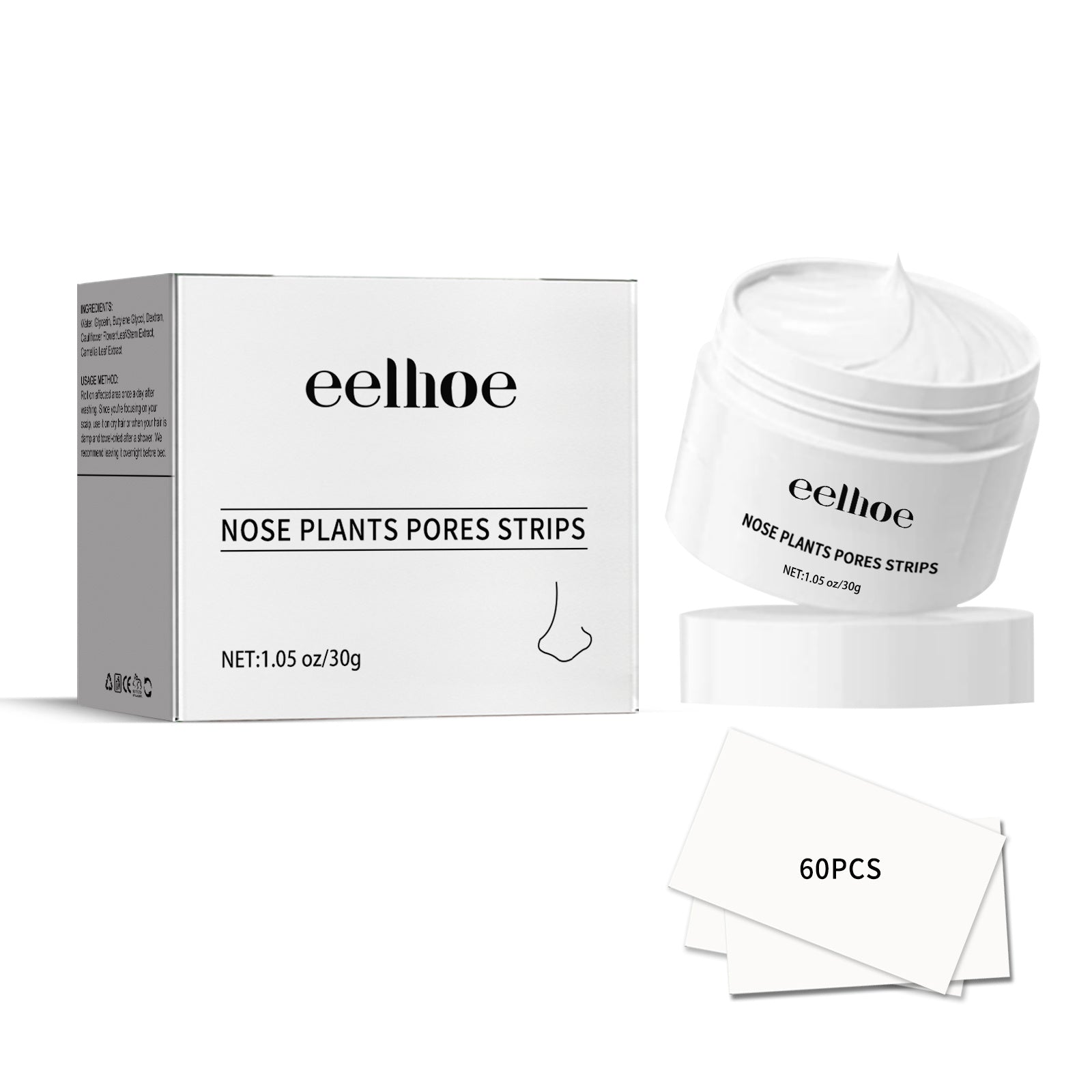 EELHOE Blackhead Cleansing Cream Skin Oil Blackheads Acne Exfoliating Cleansing Repair Pore Tearing Nose Patch cj dropshipping