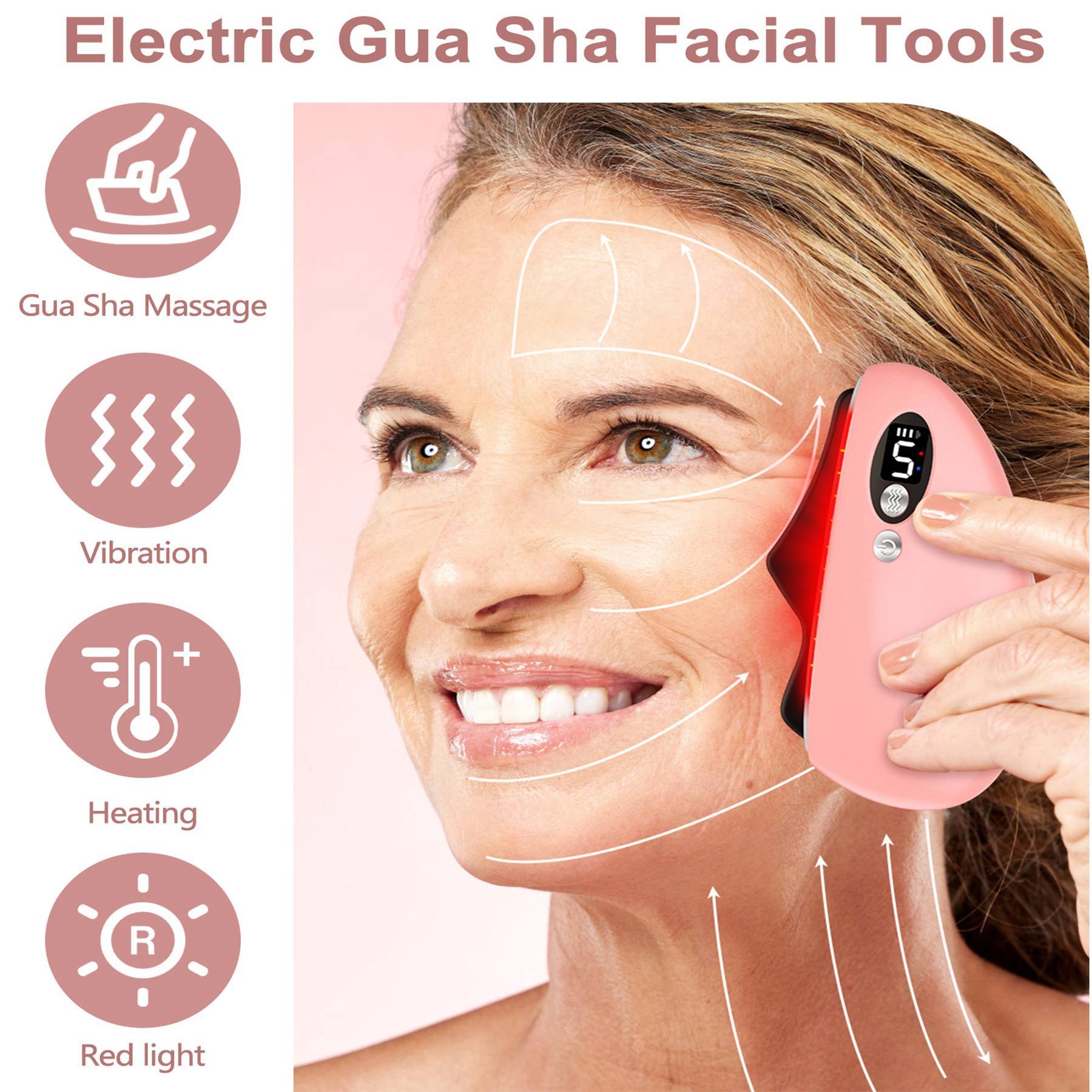 Gua Sha Facial Tool, Electric Black Obsidian Guasha Tool Massage Gua Sha Stone Danny's Store