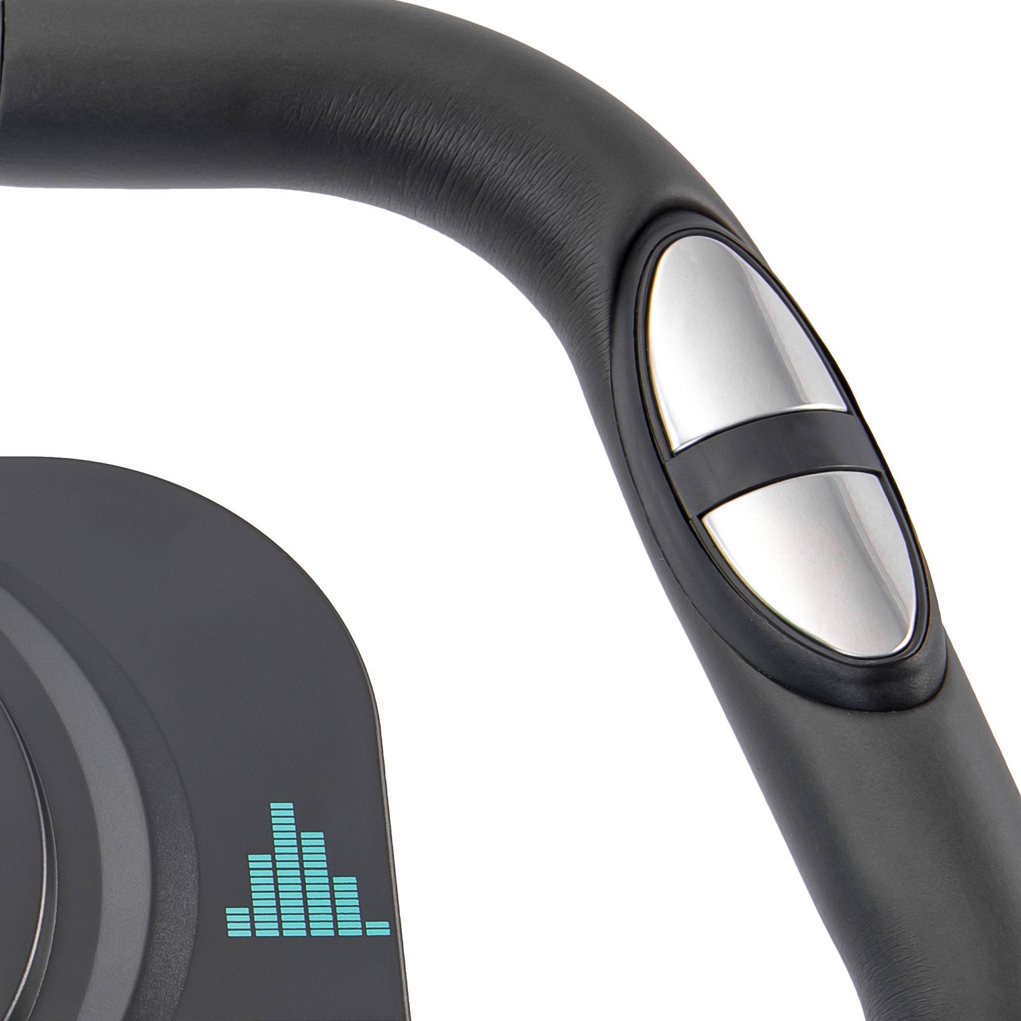 Adjustable resistance X-bike with LCD display and pulse monitor