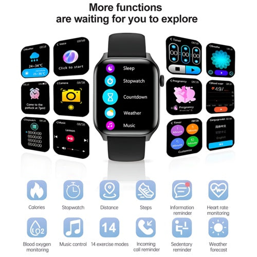 Smart Watch Women Men Fitness Tracker Heart Rate For  Android Waterproof Danny's Store