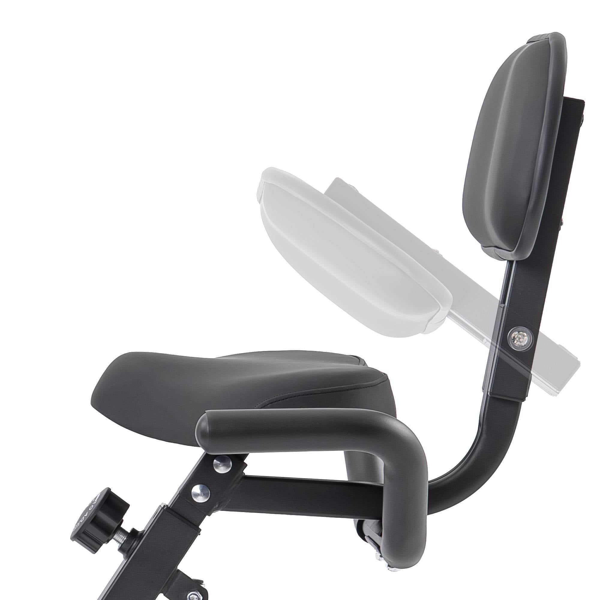 Upright exercise bike with resistance bands for strength training