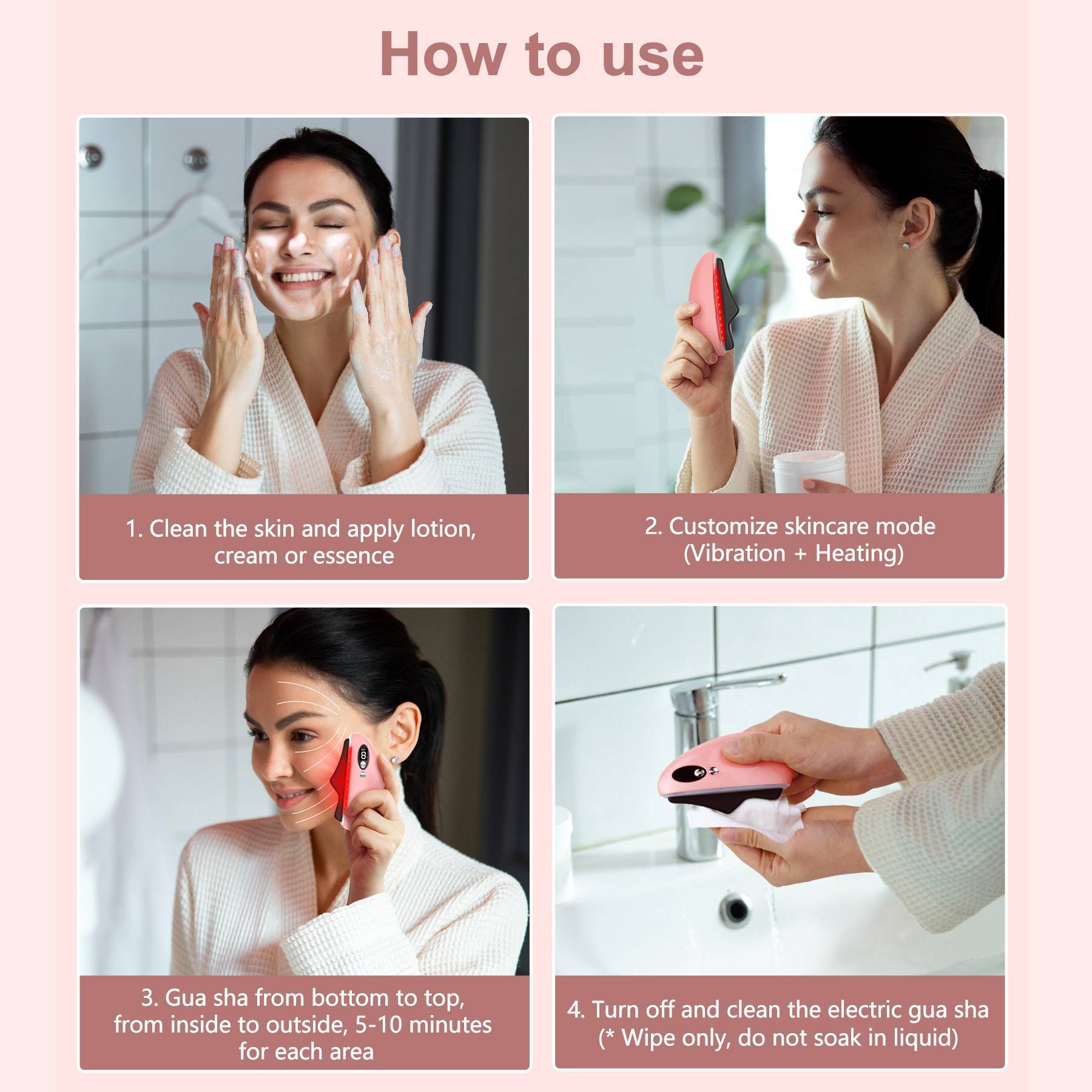 Gua Sha Facial Tool, Electric Black Obsidian Guasha Tool Massage Gua Sha Stone Danny's Store