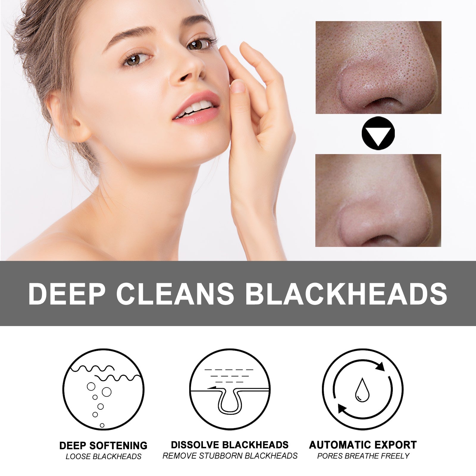 EELHOE Blackhead Cleansing Cream Skin Oil Blackheads Acne Exfoliating Cleansing Repair Pore Tearing Nose Patch cj dropshipping