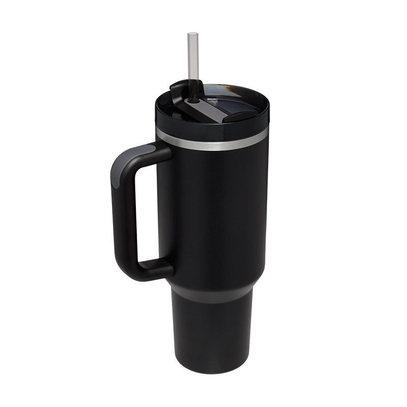 Insulated travel coffee mug with leak-proof lid