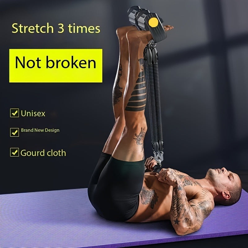 A Set Of Adjustable Resistance Tension Bands With Foot Pedals And Handles, High Resistance Level, Anti Fall, Suitable For Fitness Training, Body Stretching, And Abdominal Muscle Exercises Danny's Store