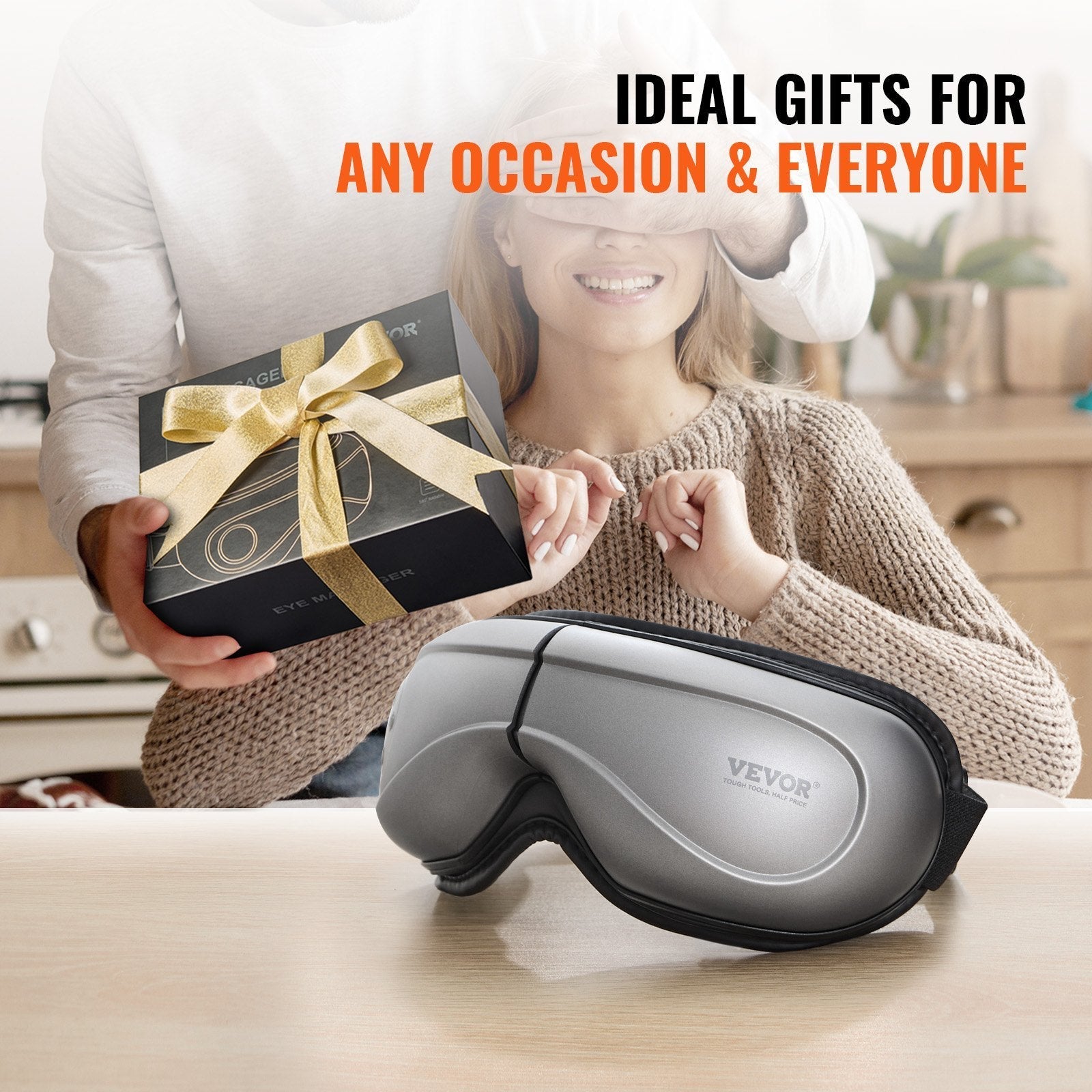 VEVOR Heated Eye Massager Eye Care Device 5 Modes Bluetooth Music Foldable Danny's Store