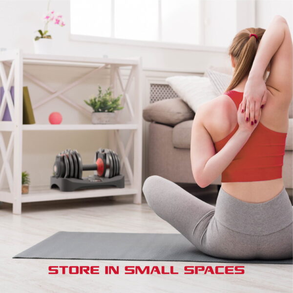 Smartbell 2-Pack, Two 25Lbs. Quick-Select 9 in 1 Adjustable Dumbbell for Home Gym, 5-25Lbs. Weight in 2.5Lbs Increments - Image 11