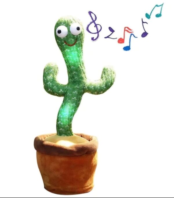 Rechargeable Dancing Talking Cactus Toy with 120 songs, Interactive Cactus Baby Toys for 6-18 Months+, Upgraded Safe and Secure Plush Eyes Baby Toys, Birthday Gifts for Babies