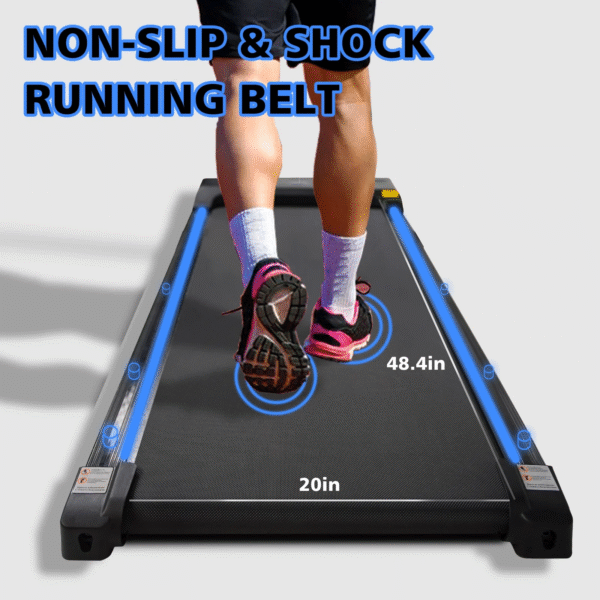 [ US in STOCK] under Desk Treadmill, Slim Flat Walking Pad, Portable Walking Jogging Machine for Home Office Exercise - Remote Control, LCD Display, Stored under Sofa Free Installation - Image 7