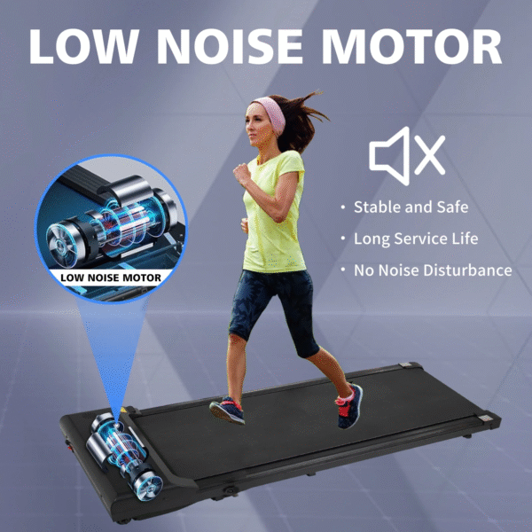 [ US in STOCK] under Desk Treadmill, Slim Flat Walking Pad, Portable Walking Jogging Machine for Home Office Exercise - Remote Control, LCD Display, Stored under Sofa Free Installation - Image 2