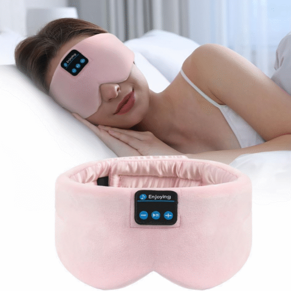 Bluetooth Sleep Eye Mask Headband for Side Sleepers – Pink