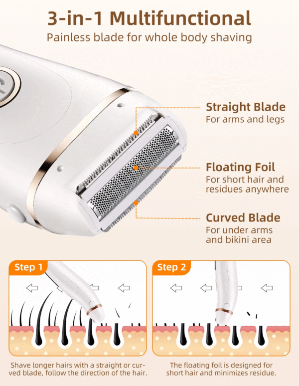 3 in 1 Lady Electric Shaver Body Hair Remover