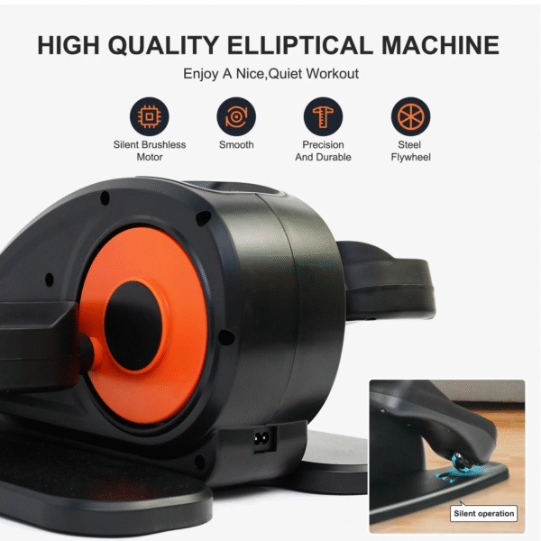 under Desk Elliptical, Electric Ellipse Leg Exerciser While Sitting for Seniors Adults, Auto/Manual Dual Mode Motorized Foot Pedal Exerciser with Remote Control for Home Office Use - Image 4