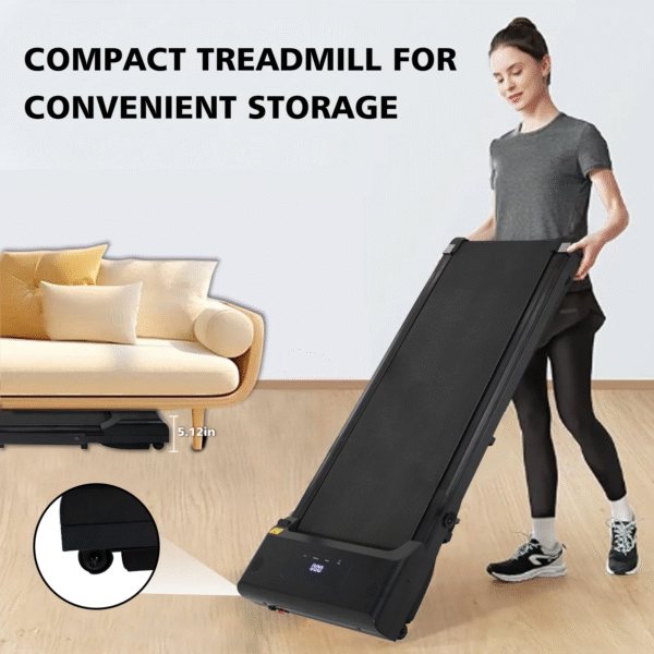 [ US in STOCK] under Desk Treadmill, Slim Flat Walking Pad, Portable Walking Jogging Machine for Home Office Exercise - Remote Control, LCD Display, Stored under Sofa Free Installation - Image 4