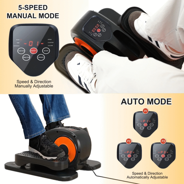 under Desk Elliptical, Electric Ellipse Leg Exerciser While Sitting for Seniors Adults, Auto/Manual Dual Mode Motorized Foot Pedal Exerciser with Remote Control for Home Office Use - Image 5