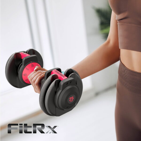 Smartbell 2-Pack, Two 25Lbs. Quick-Select 9 in 1 Adjustable Dumbbell for Home Gym, 5-25Lbs. Weight in 2.5Lbs Increments - Image 5